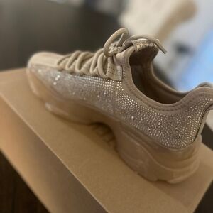 Women's Sparkling Tan Sneakers